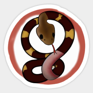 Cute Snake Drawing Sticker